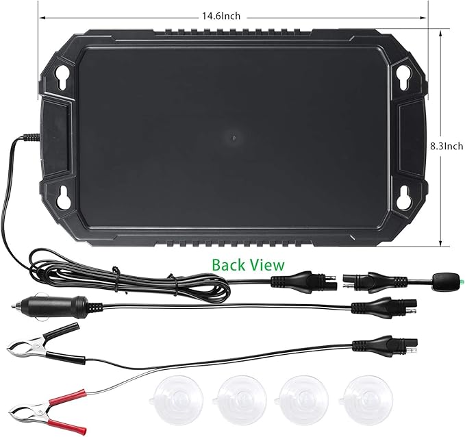 Sunway Solar Car Battery Trickle Charger & Maintainer 12Volt 8W Solar Panel Power Charger kit