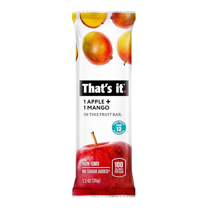 That's it. Fruit Bars 12 Variety Pack 100% Natural Real Fruit Bar, High Fiber Vegan, Gluten Free