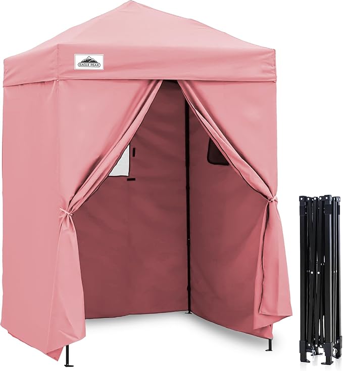 EAGLE PEAK Flex Ultra Compact 5x5 Pop-up Canopy, Sun Shelter, Changing Room, Portable Privacy Tent