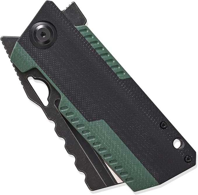 Sitivien ST155 Folding Knife,Sandvik 14C28N Steel Blade,G10 Handle EDC Tool Knife Pocket Knife for