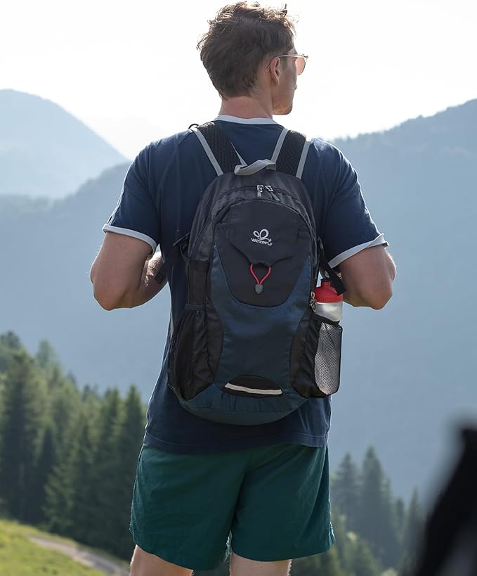 WATERFLY Lightweight Packable Hiking Backpack: 30L Foldable Travel Daypack Ultralight Camping Day