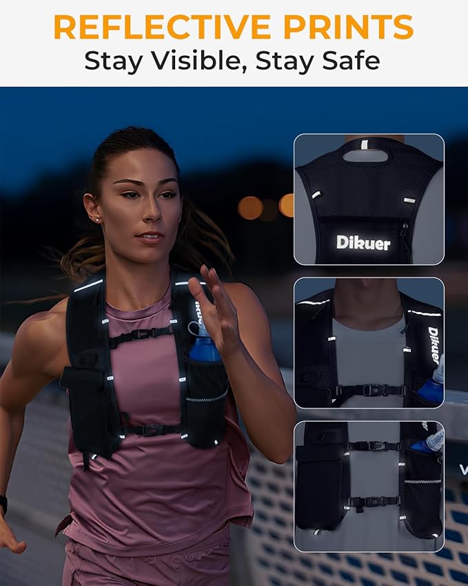 Running Vest for Women Men, Lightweight Hydration Runner Vest with Transparent Waterproof Phone