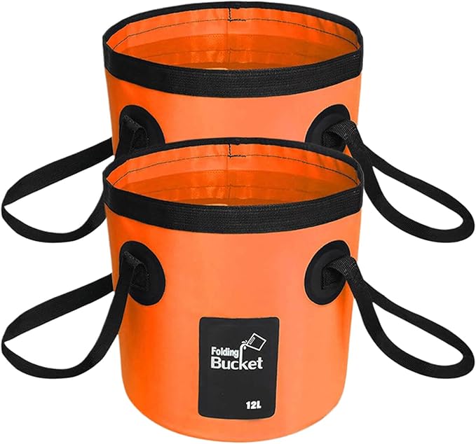 BANCHELLE Collapsible Bucket Water Container Portable Folding Camp Wash Basin for Outdoor Traveling