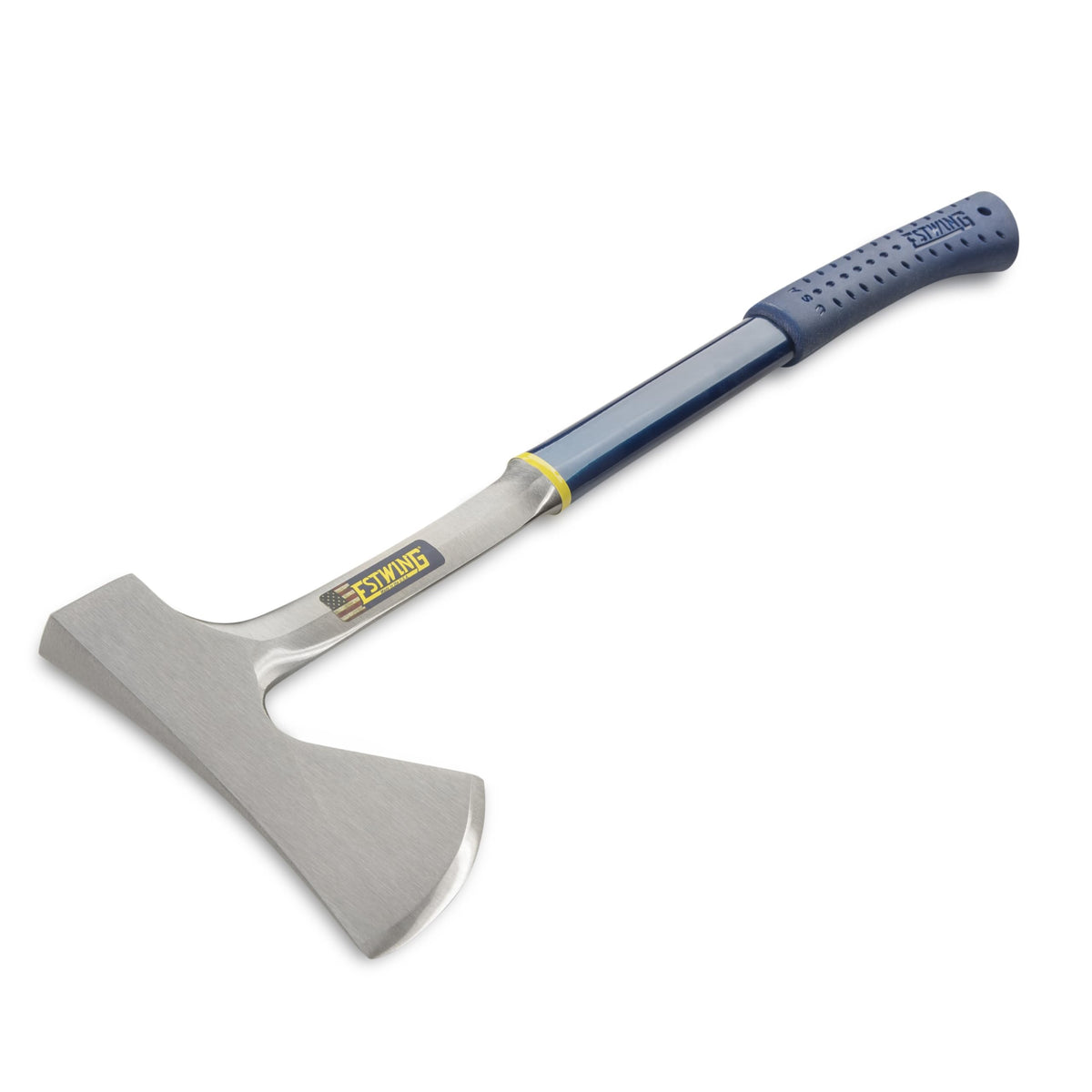ESTWING Camper's Axe - 26" Wood Splitting Tool with All Steel Construction & Shock Reduction Grip