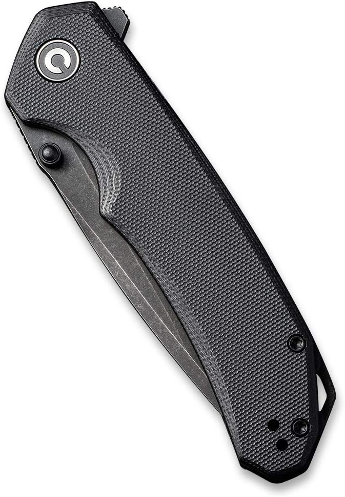 CIVIVI Brazen Folding Pocket Knife,3.5-Inch Tanto D2 Plain Blade,G-10 Outdoor Camping Hiking Knife