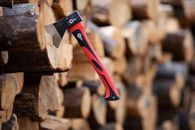 INTERTOOL Hatchet for Chopping Wood and kindling - Small Hand Axe for Camping Firewood - 15”