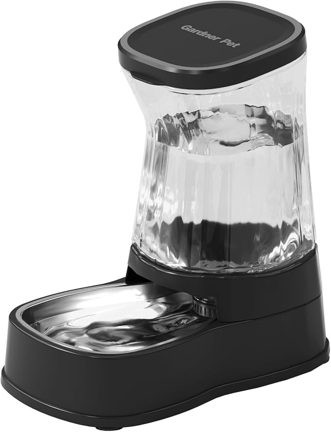 Gardner Pet Automatic Dog Water Dispenser Gravity Stainless Steel Water Waterer Feeder, Large