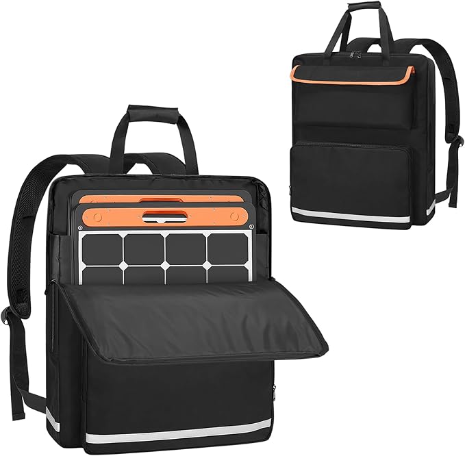 ORKELS Solar Panel Storage Bag, Travel Backpack Compatible with Jackery SolarSaga 100W 100X 200W