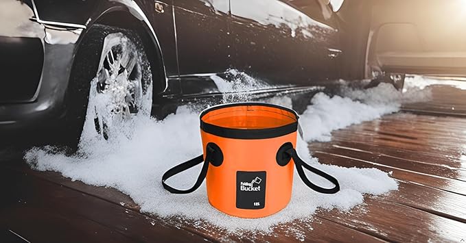 BANCHELLE Collapsible Bucket Water Container Portable Folding Camp Wash Basin for Outdoor Traveling
