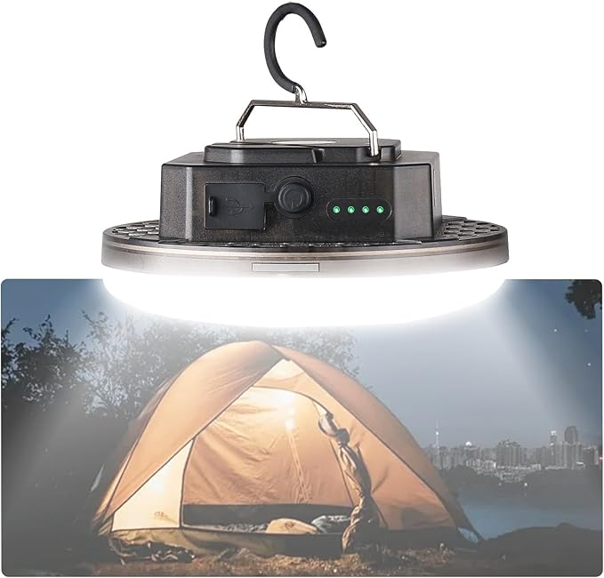 12000mAh 4000LM Camping Lights 3 Lighting Modes Bright Rechargeable LED Lamp 40W Hanging Tent