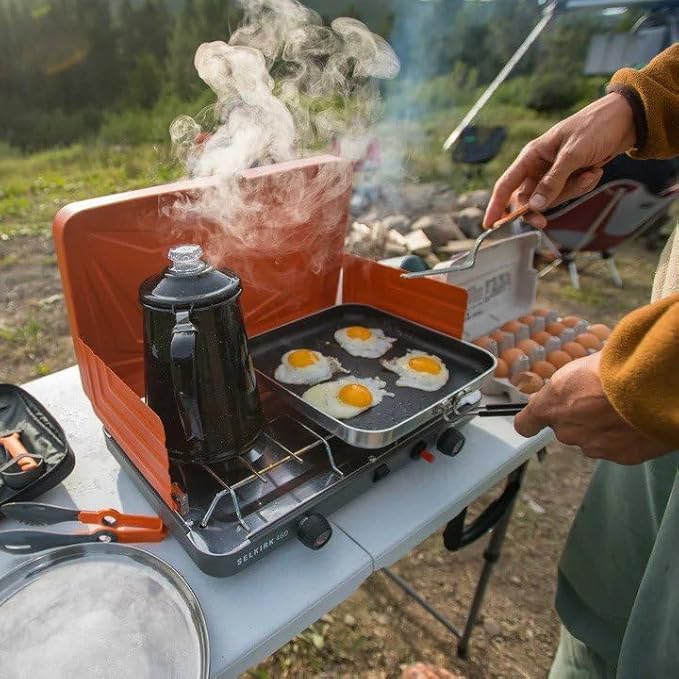 GSI Outdoors Percolator Coffee Pot | Enamelware Campfire Coffee Boiler Kettle for Outdoor Camping