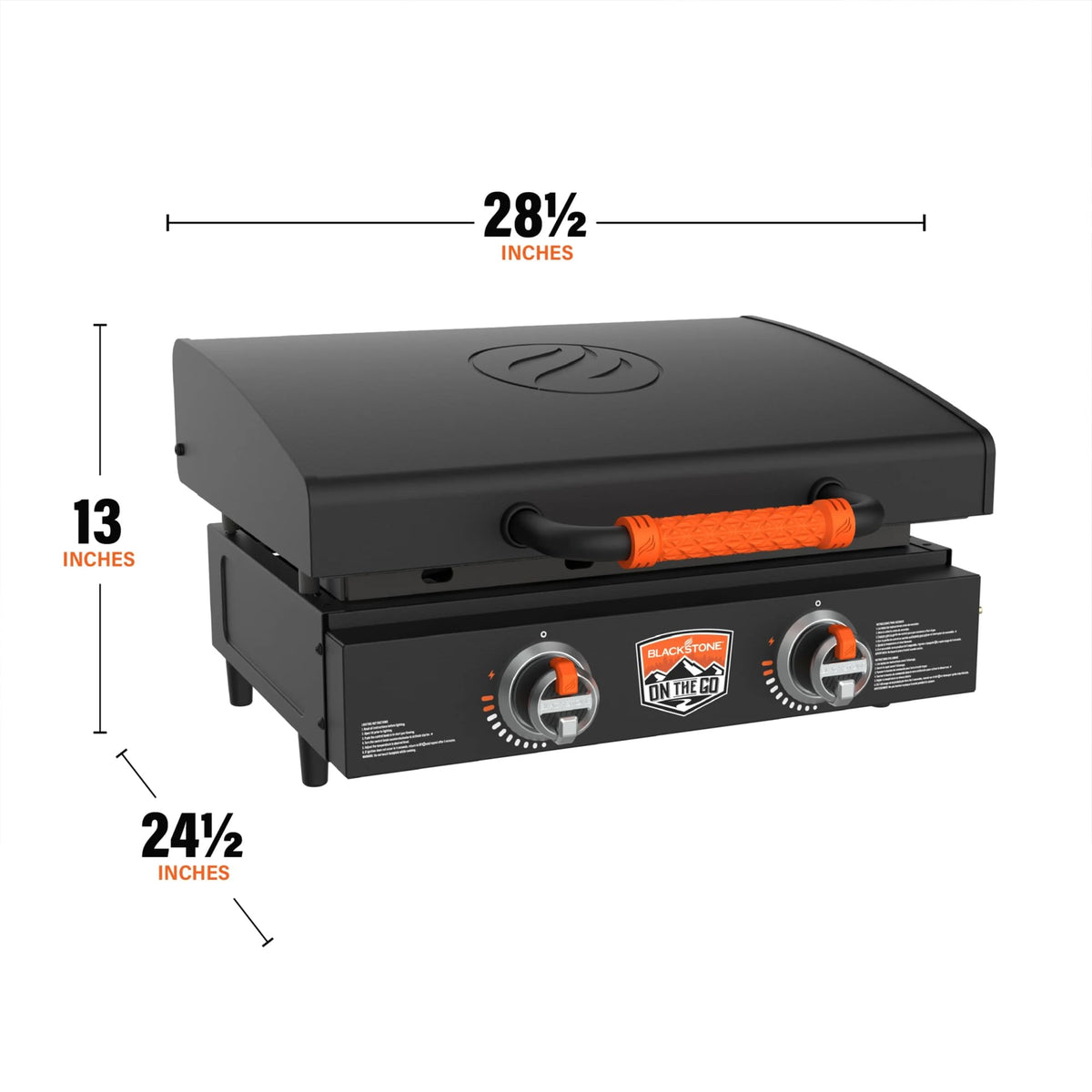Blackstone OTG Outdoor Tabletop Griddle with Built-in Hood, Black, 22 Inch