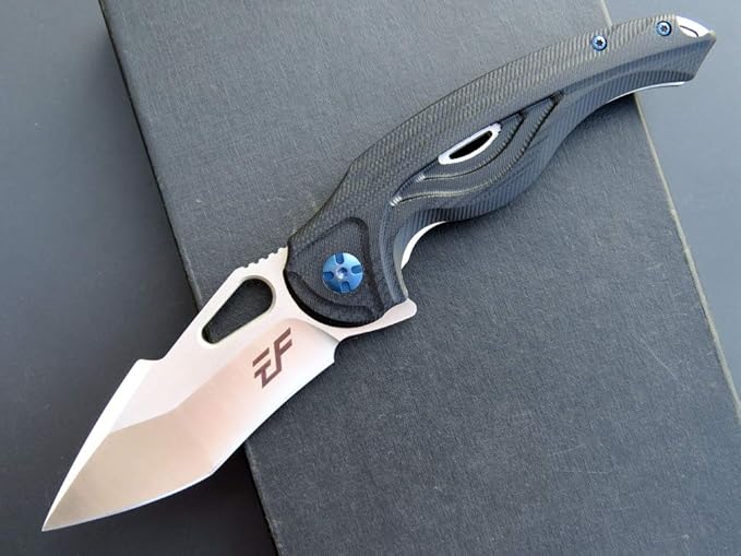 Eafengrow EF936 Pocket Knife,G10 Handle D2 Steel Blade Knife with Ball Bearing Safe Open Flipper