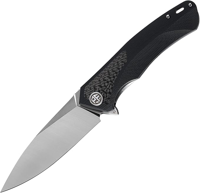Petrified fish PF838CS 3.74" D2 steel flipper folding knives outdoor pocket knife G10+Carbon fiber