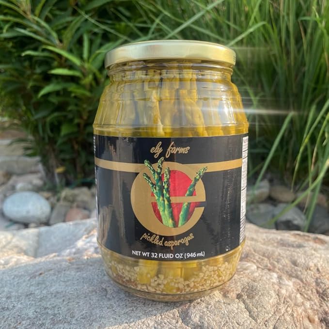 Ely Farms | Pickled Asparagus | Gourmet Crunchy Spears | Family Recipe | Zesty Dill and Garlic