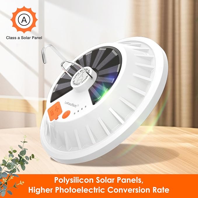 USB Solar Camping Light Remote Tent Light 2 Pack - 4000LM Portable LED Rechargeable Camping Lantern