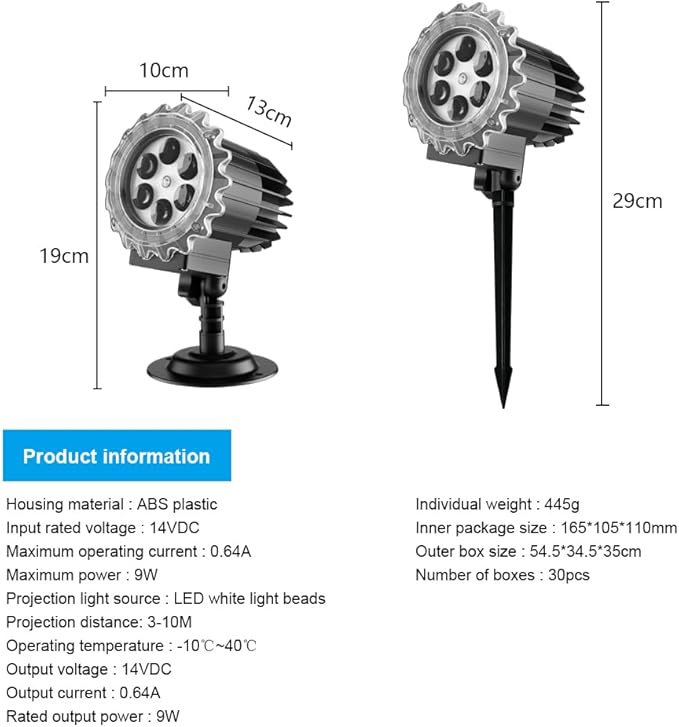 Christmas Snowfall Projector Lights, MILPROX Indoor Outdoor Holiday Snowflake Projector Lights