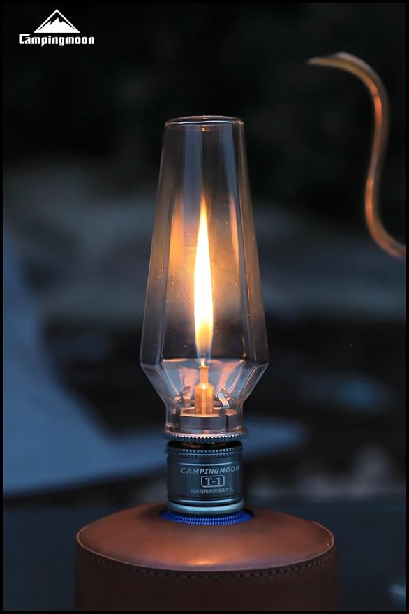 CAMPINGMOON 1 1/4 Inch Camping Gas Latern Globe Hoya Lamp Replacement Globe Clear Glass 5 1/8 Inch