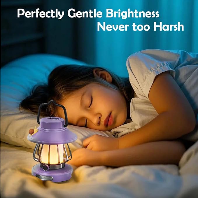 Camping Lantern for Kid Toddler Flashlight with Soft Light & Eye Protection Indoor Outdoor Hanging