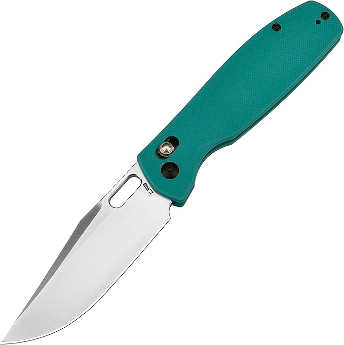 CJRB Prado Pocket Knife 3.76" AR-RPM9 Sand Polish Steel Blade G10 Handle Crossbar Lock Folding