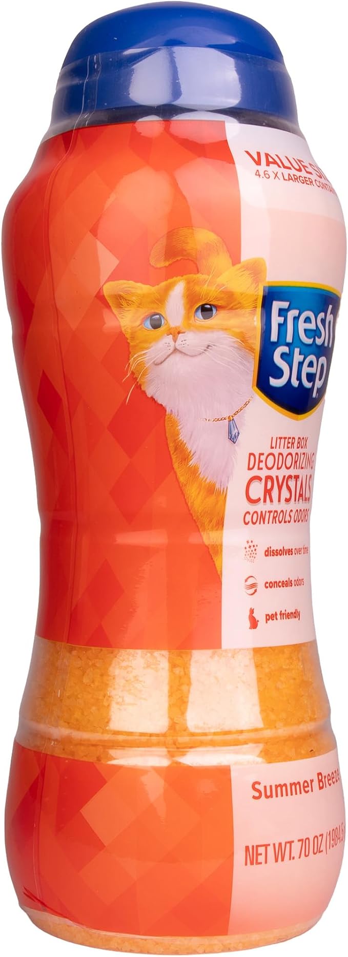 Fresh Step Cat Litter Crystals in Tropical Summer Breeze Scent - Cat Litter Box Deodorizer