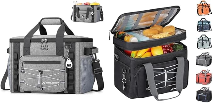 Maelstrom Soft Sided Cooler Bag, 30/40 Can Collapsible Insulated Ice Chest, Large Leakproof Camping