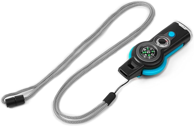 Emergency Survival Function Whistle, Outdoor Multifunctional Tool Safety Whistle with Lanyard