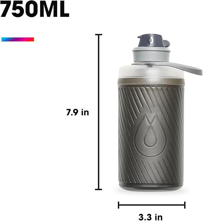 HydraPak Flux - Collapsible Backpacking Water Bottle (750ml, 1L, 1.5L) - BPA Free, Ultra Light