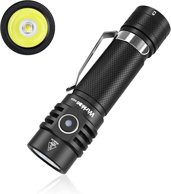 Wurkkos Flashlight WK03-1800 High Lumen Flashlight,SST-40 LED 90CRI 217M 6000K IP68 Waterproof LED