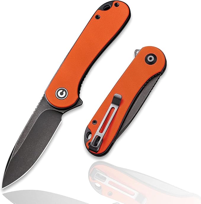 CIVIVI Folding Pocket Knife, 2.96" D2 Blade G10 Handle, Elementum Liner Lock Flipper Knife with