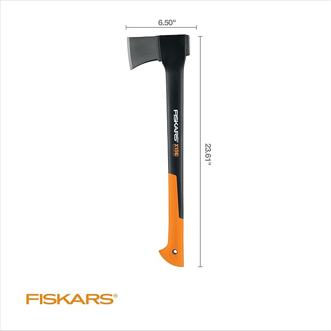 Fiskars X15 Splitting Axe, Tree Branch Cutter and Wood Splitter (23.5-Inch Axe) with