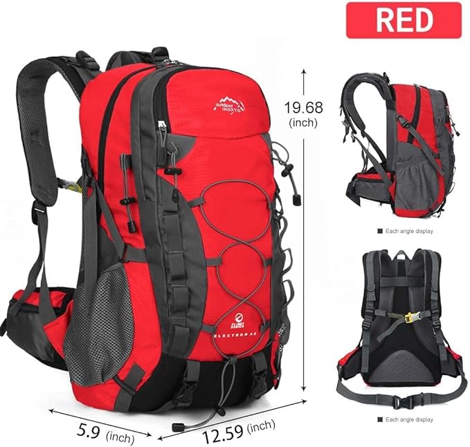 INOXTO lightweight Hiking Backpack 35L/40L Hiking Daypack with Waterproof Rain Cover for Travel