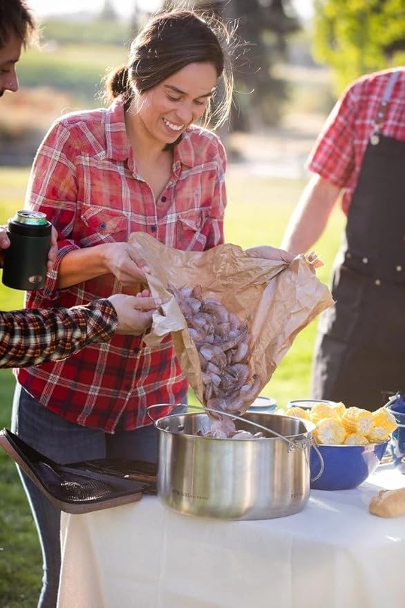 GSI Outdoors Glacier Stainless Troop Cookset, Compact Pan & Pot Camping Set, for Travel and
