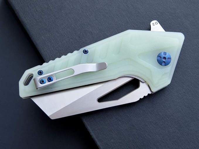 Eafengrow EF933 Pocket Folding Knife EDC D2 Steel Blade Knives G10 Handle Pocket Clip EDC Knife