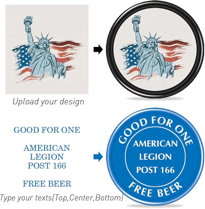 200 PCS Personalized Plastic Poker Chips, Full Color Print Your Logo and Text on The Chip, Good for