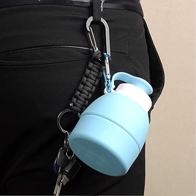 BRAVESHINE Paracord Keychain Carabiner Clip, D Ring Lanyard Hanger Stroller Hook for Water Bottle