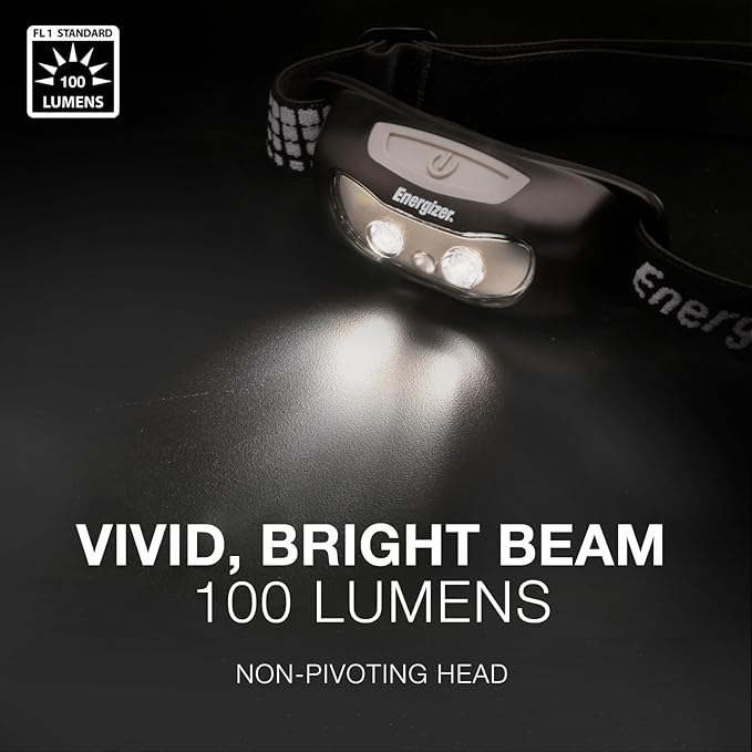 Energizer Universal Plus LED Headlamp, Lightweight Bright Headlamp for Outdoors, Camping and