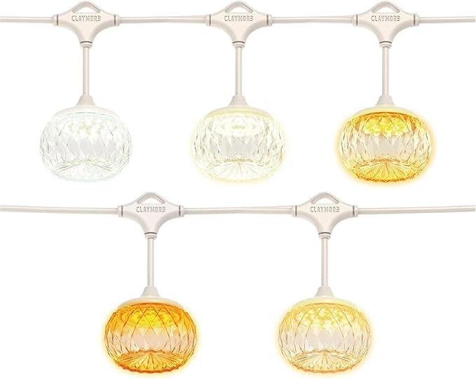 Claymore Cadena 7 String Lights - LED Outdoor String Lights for Halloween Decorations, Camping
