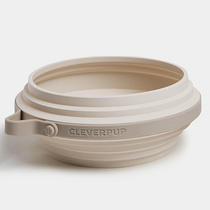 Nomad Large Collapsible Dog Bowl - 4 Cup Food-Safe Silicone Travel Bowl for Dogs, Portable &