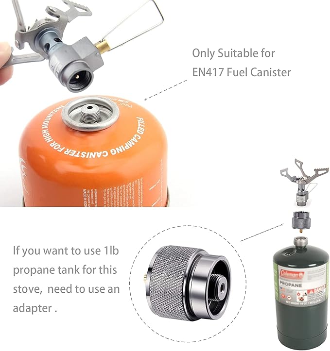 BRS Stove BRS 3000T Stove Titanium Ultralight Backpacking Stove Portable Propane Camping Stove Gas