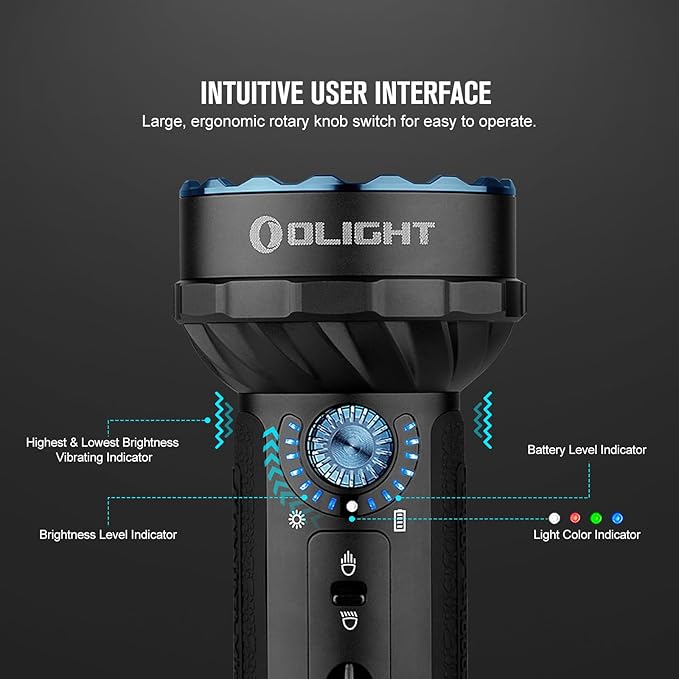 OLIGHT Marauder Mini 7,000 Lumens Bright Flashlight with 600 Meters Beam Distance, Powerful RGB