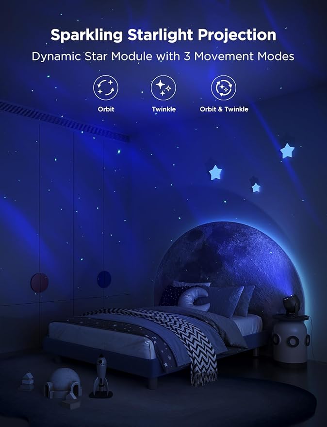 Govee Star Light Projector with 3 Aurora Flowing Effects, Star Projector Works with Matter, Alexa