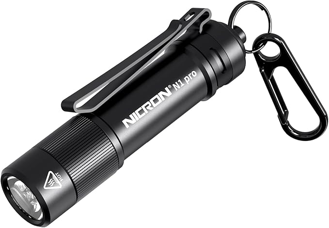 NICRON N1pro EDC Flashlight, 1000 Lumens Rechargeable Flashlights, 6 Modes AA Pocket Flashlight