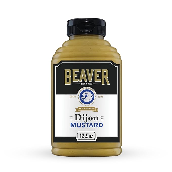 Beaver Traditionally Hot Dijon Mustard, 12.5 oz squeeze bottle