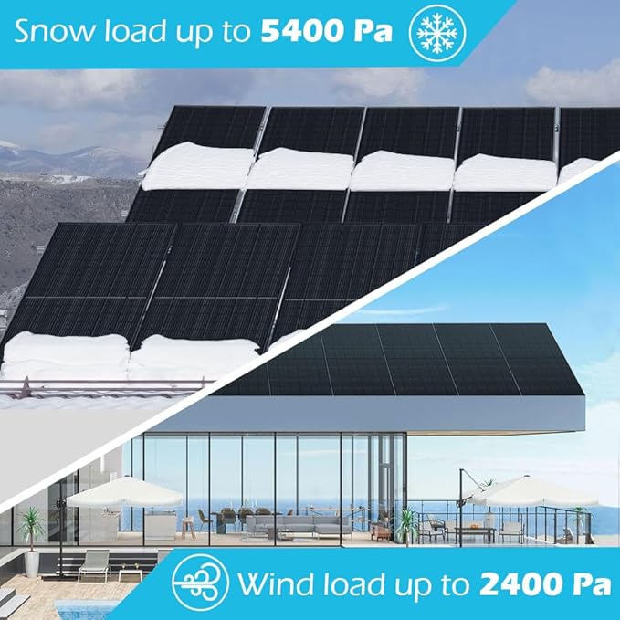 SUNGOLDPOWER UL61730 6pcs 415W Monocrystalline Solar Panel,Grade A Cell, IP68 MC4,Charging