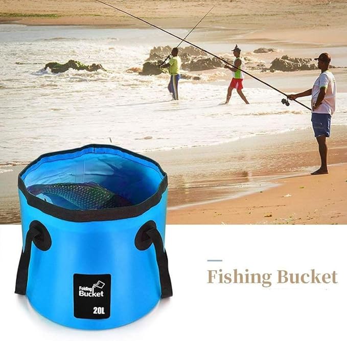 BANCHELLE Collapsible Bucket Water Container Portable Folding Camp Wash Basin for Outdoor Traveling