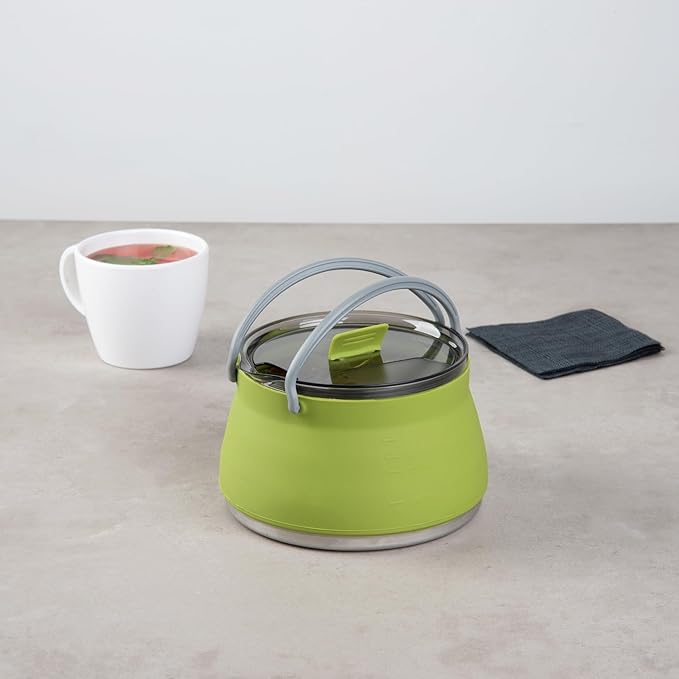 Restaurantware-Hi Tek 1 Liter Collapsible Camping Kettle, 1 Portable Cook Pot - With Perforated