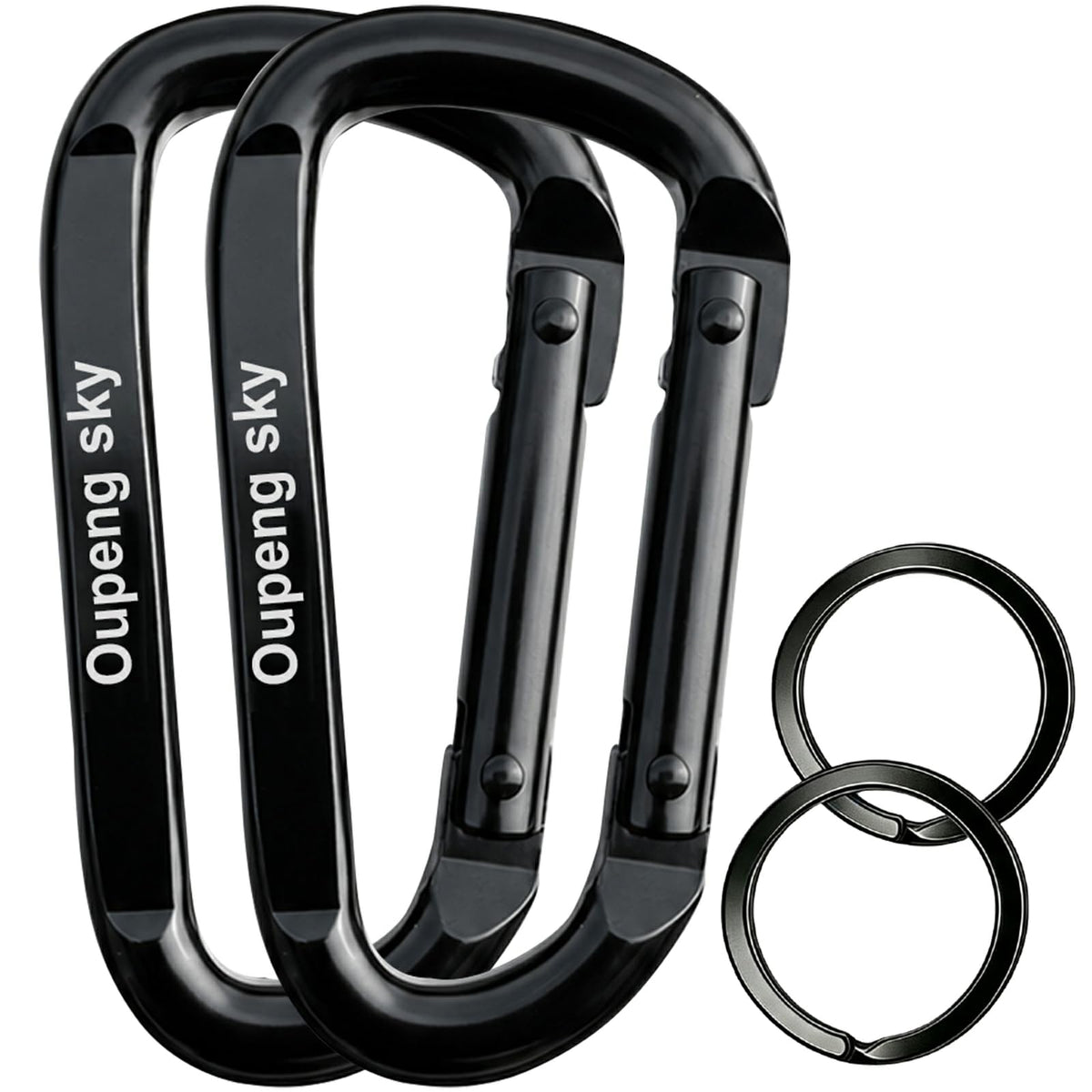 Carabiner Clip，855lbs，3" Iron Heavy Duty Caribeaners for Hammocks,Camping