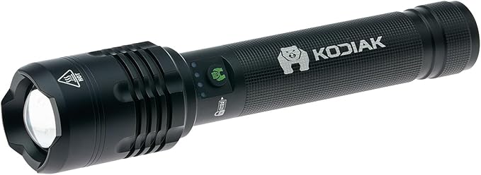 LitezAll Kodiak Kiran 10,000 Lumen Tactical Flashlight, Ultra Bright Rechargeable LED Flashlight