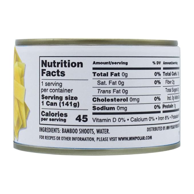 MW Polar Canned Vegetables, Sliced Bamboo Shoots, 8 Oz (Pack Of 12)